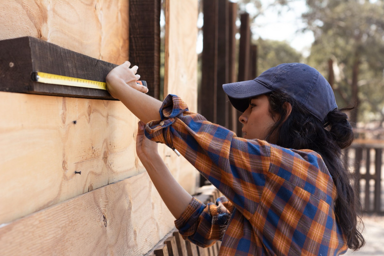 Summit Builders crew member at work on a job site